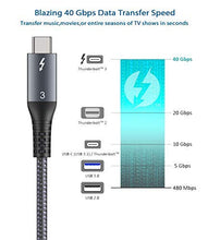 Load image into Gallery viewer, Thunderbolt 3 Cable (3.3Ft/1M/40Gbps)